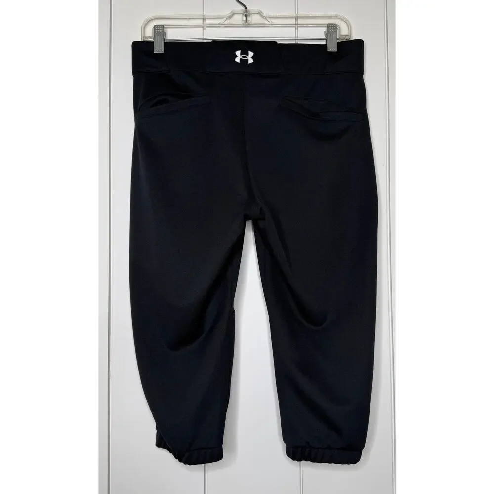 Under Armour Baseball Softball Knickers Pants Black Mens M Elastic Cuff Practice - Picture 2 of 10